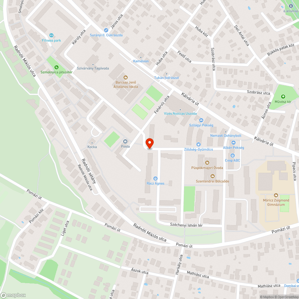 Kiszáradt nyírfa bejelentés helye