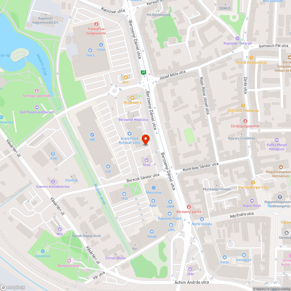 Szemét bejelentés helye