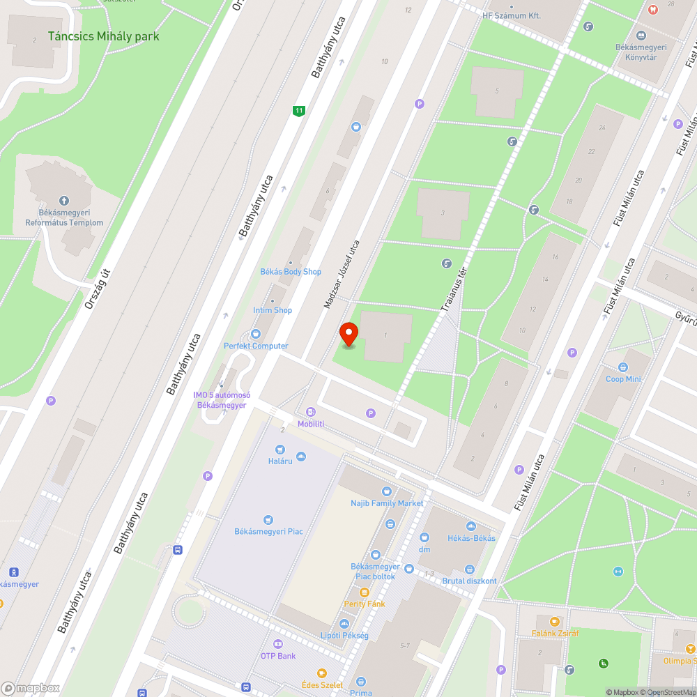 Kiszáradt fa bejelentés helye