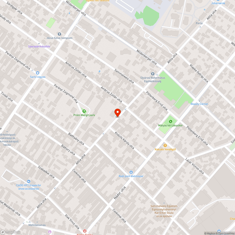 Újpesti Attila utca rendszertelen parkolás bejelentés helye