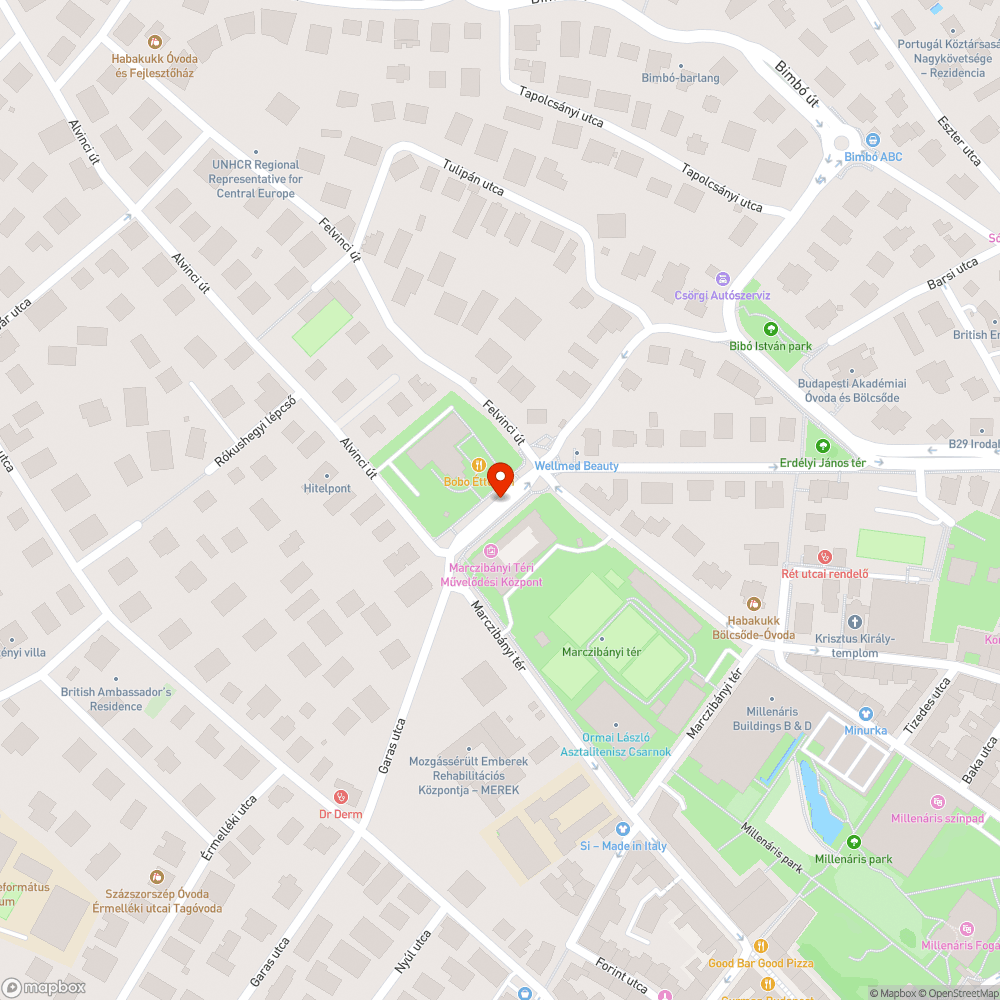 Bubi állomást a Marczibányi térre bejelentés helye