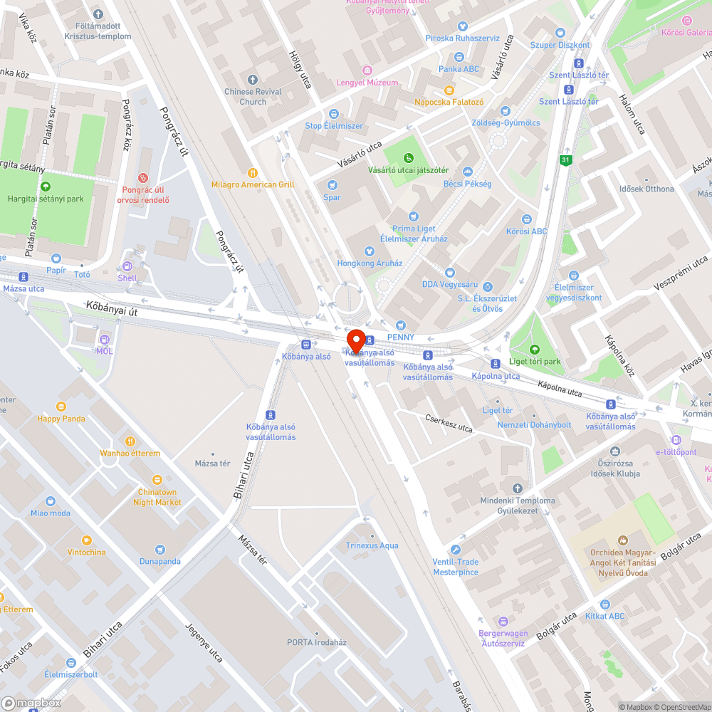 Hosszú, kiömlött betoncsík bejelentés helye