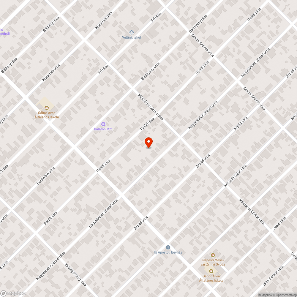 Megsüllyedt úttest rész bejelentés helye