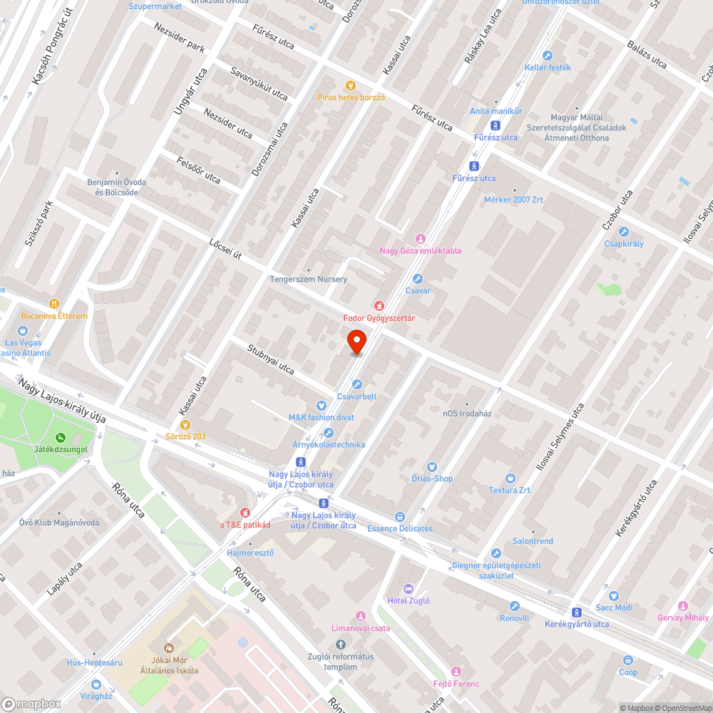 Kátyú bejelentés helye