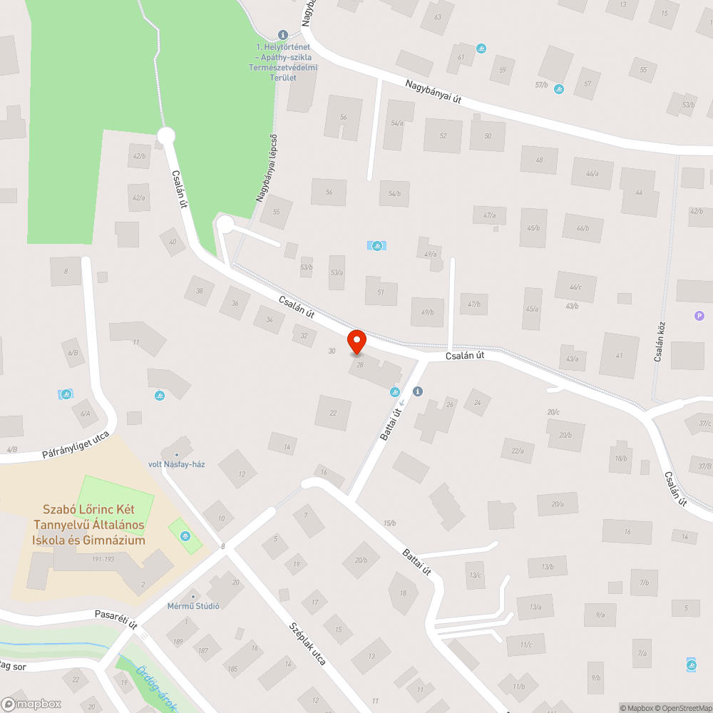 Elhagyott autó bejelentés helye