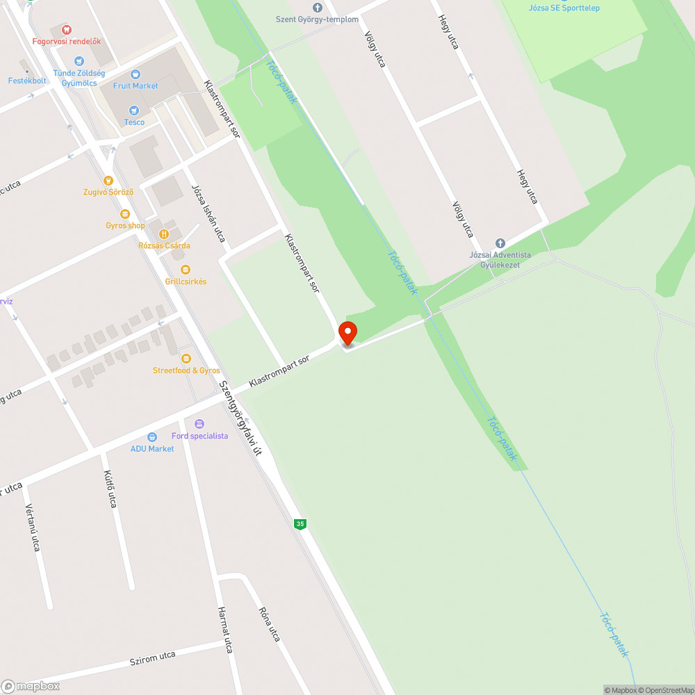 Természetvédelmi területet jelző tábla bejelentés helye