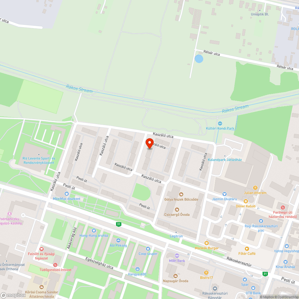 Parkolóhelyet foglal bejelentés helye