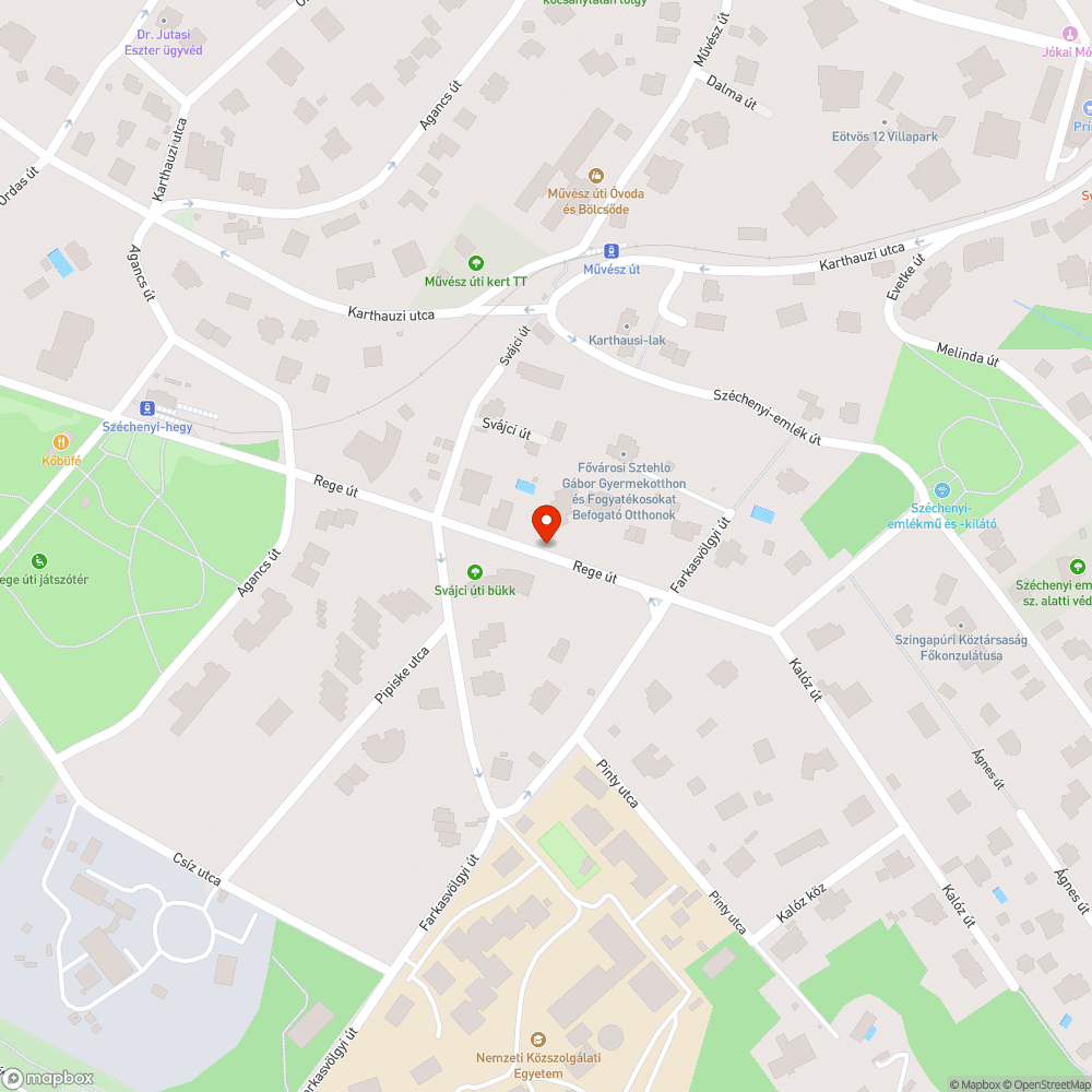 Kiszáradt fa bejelentés helye