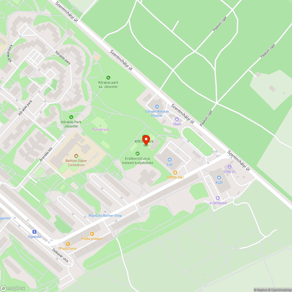 Kukából kiömlött szemét bejelentés helye