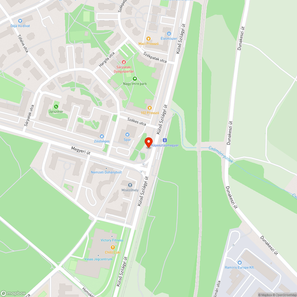 Gusztustalan állapotban lévő buszmegálló bejelentés helye