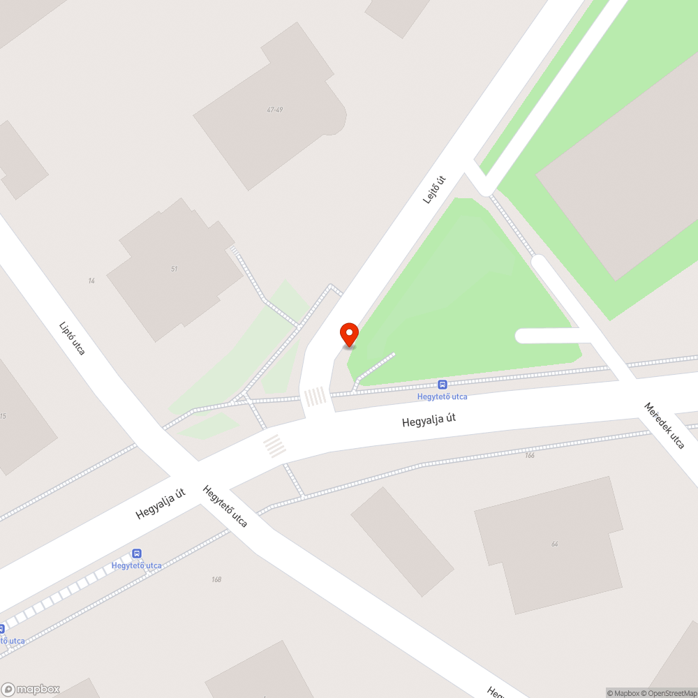 Megdőlt utcatábla bejelentés helye