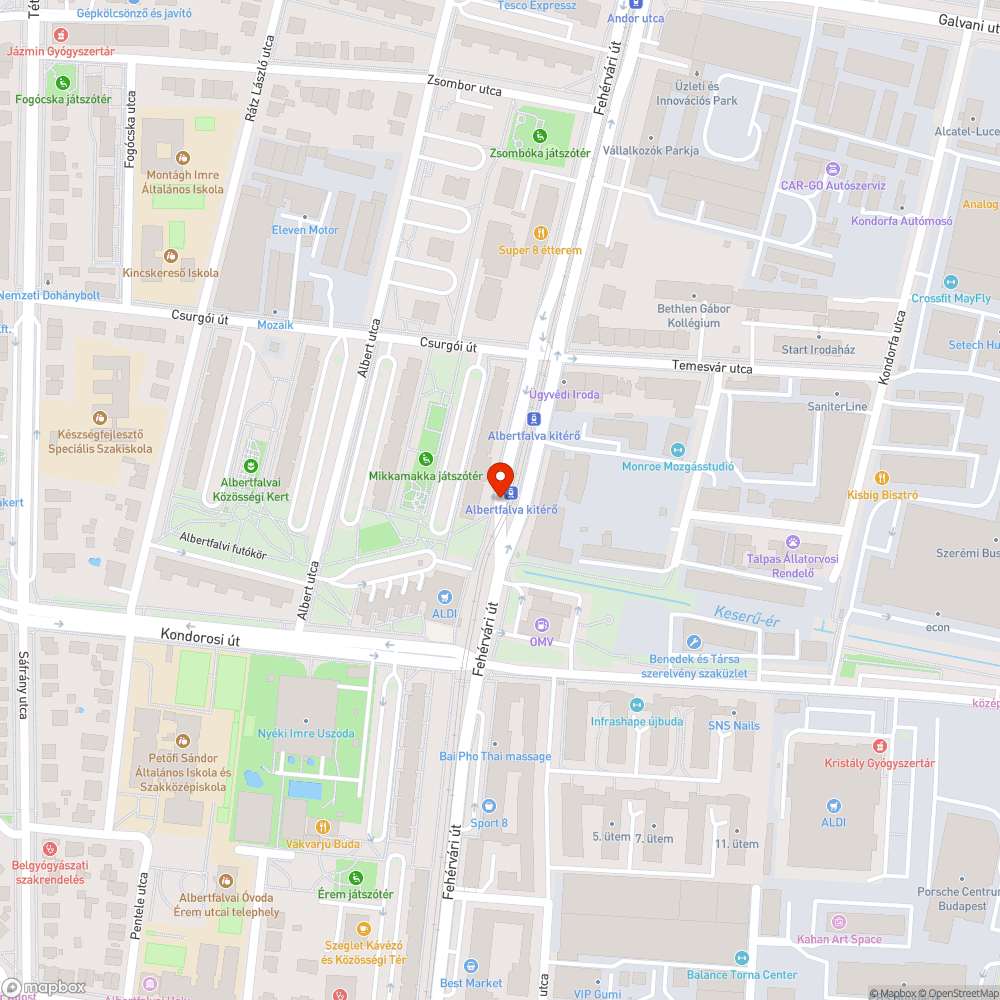 Indokolatlannak tűnő lámpaprogram Albertfalva kitérőnél bejelentés helye