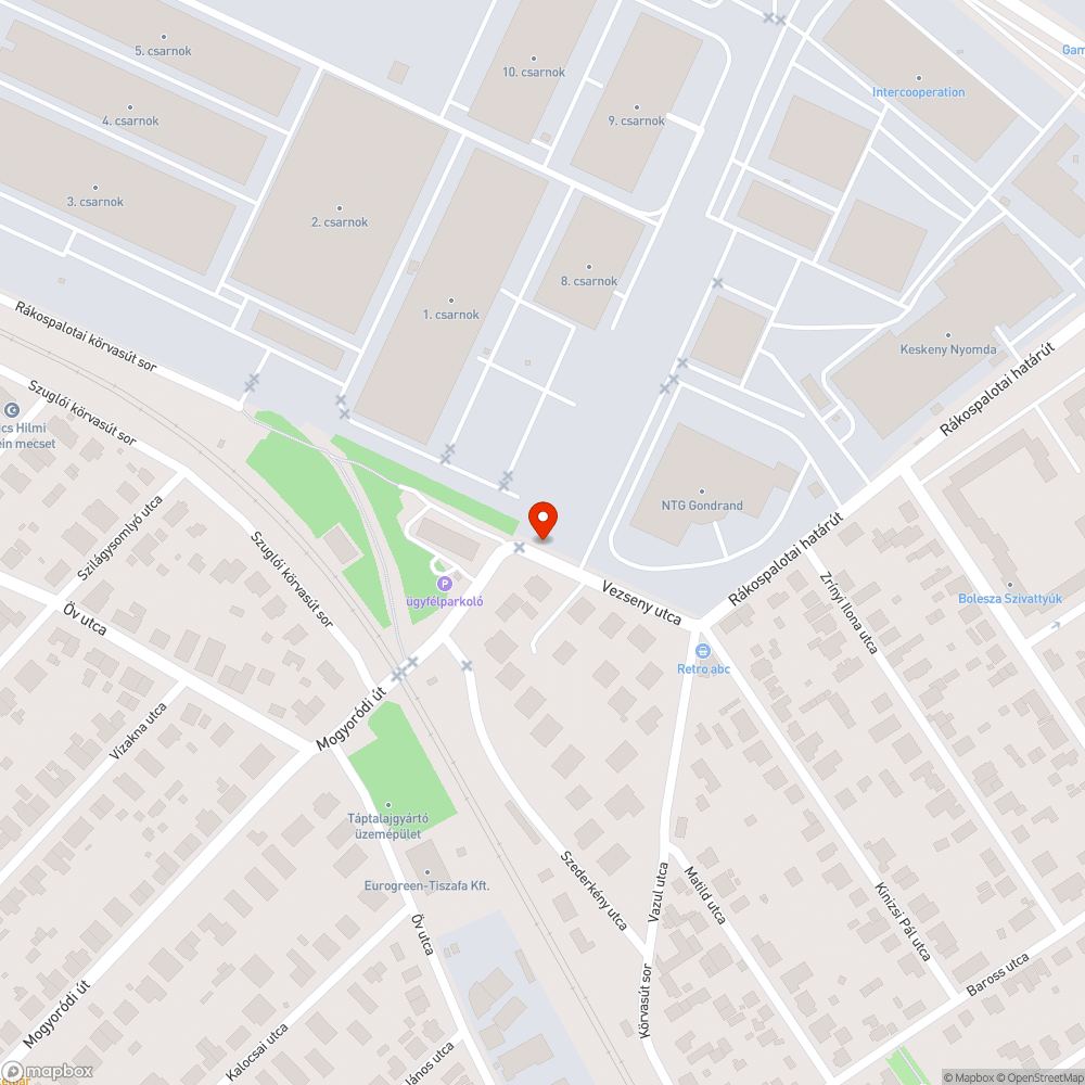 Kátyú bejelentés helye