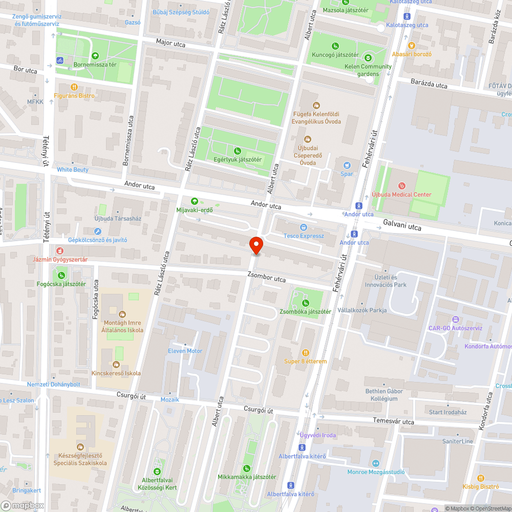 Sötét járda rész bejelentés helye