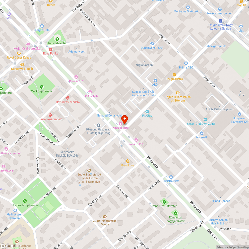 Rendezetlen zöldterület bejelentés helye