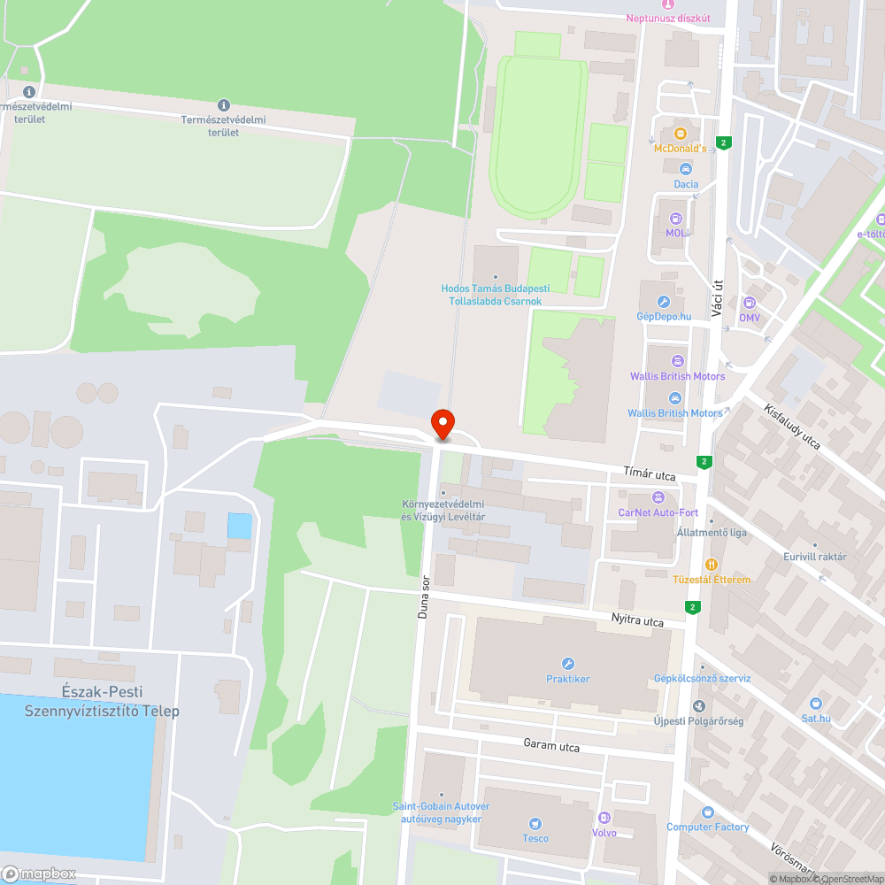 Úttestre benövő növényzet bejelentés helye