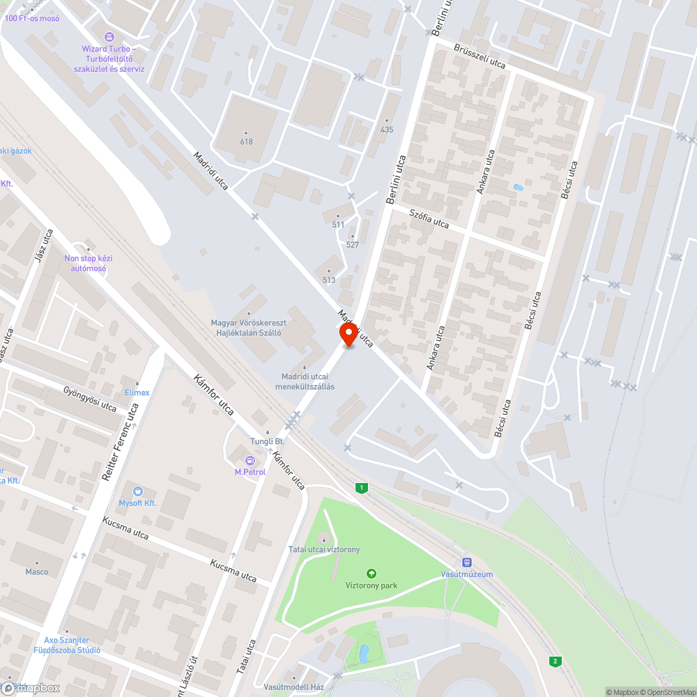 Kerékpárút-szűkület bejelentés helye