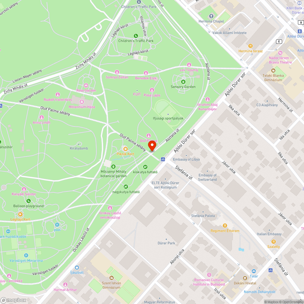 Városliget kerékpározhatósága bejelentés helye