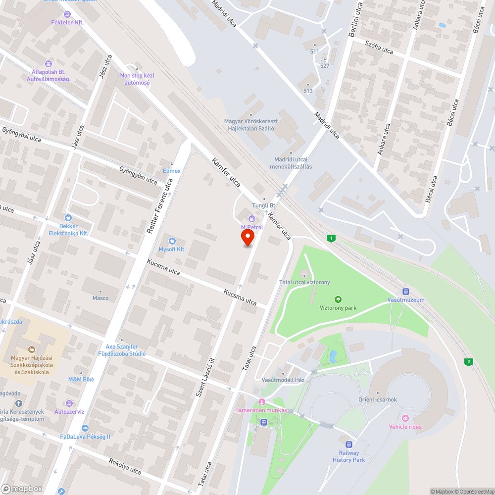 Kiszáradt fatörzs bejelentés helye