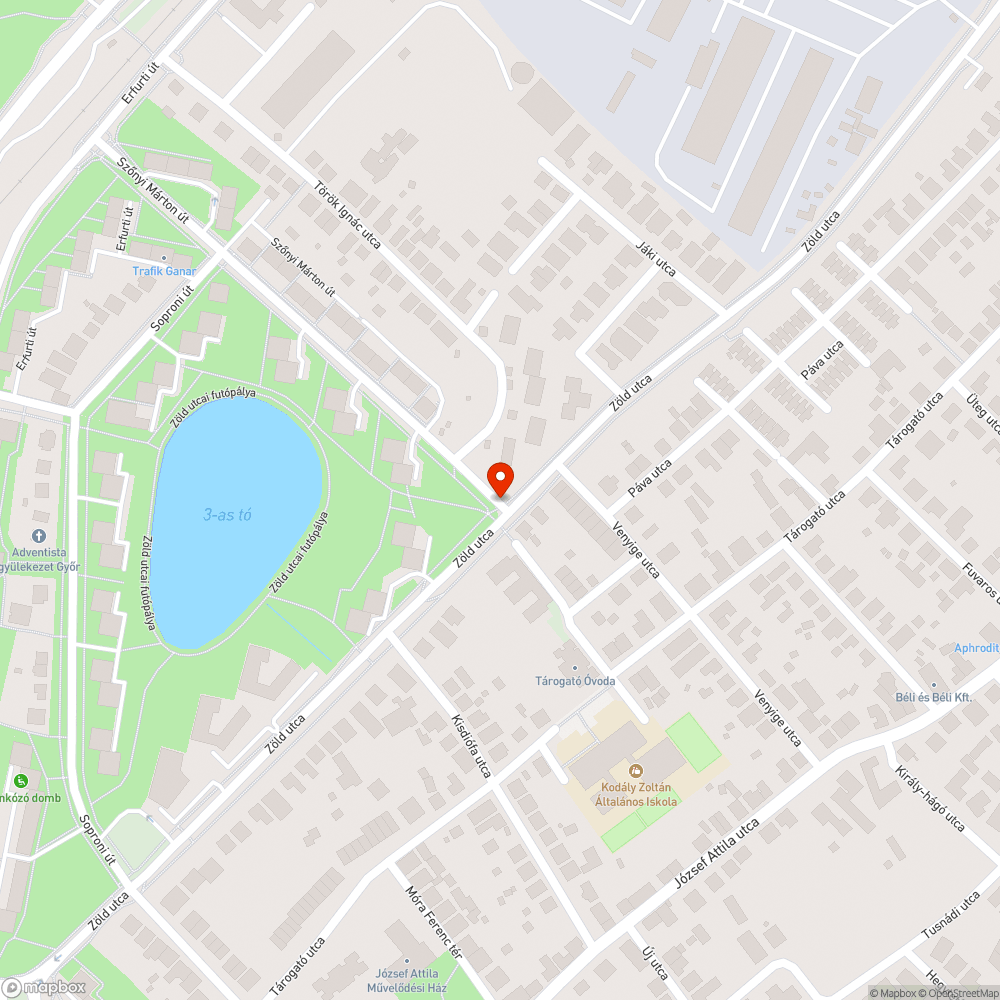 STOP felírat egy része levált az útról bejelentés helye