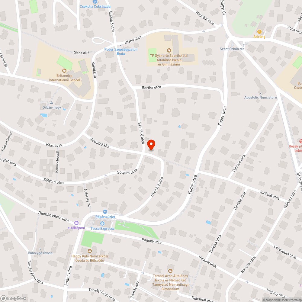 Kiszáradt kisfák bejelentés helye