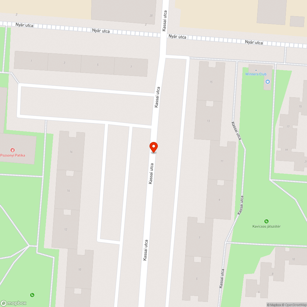 Kátyú az úton bejelentés helye