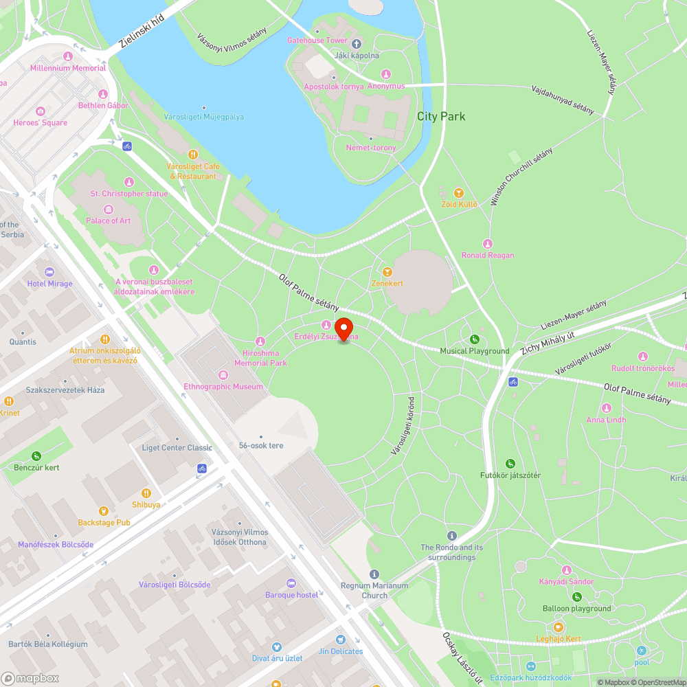 Balesetveszélyes rekortán a Városligetben bejelentés helye