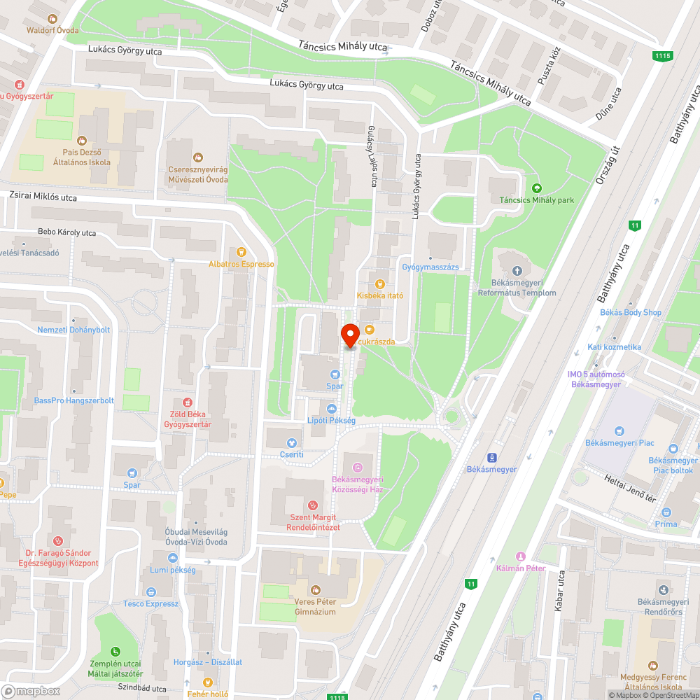 Kiégett lámpa bejelentés helye