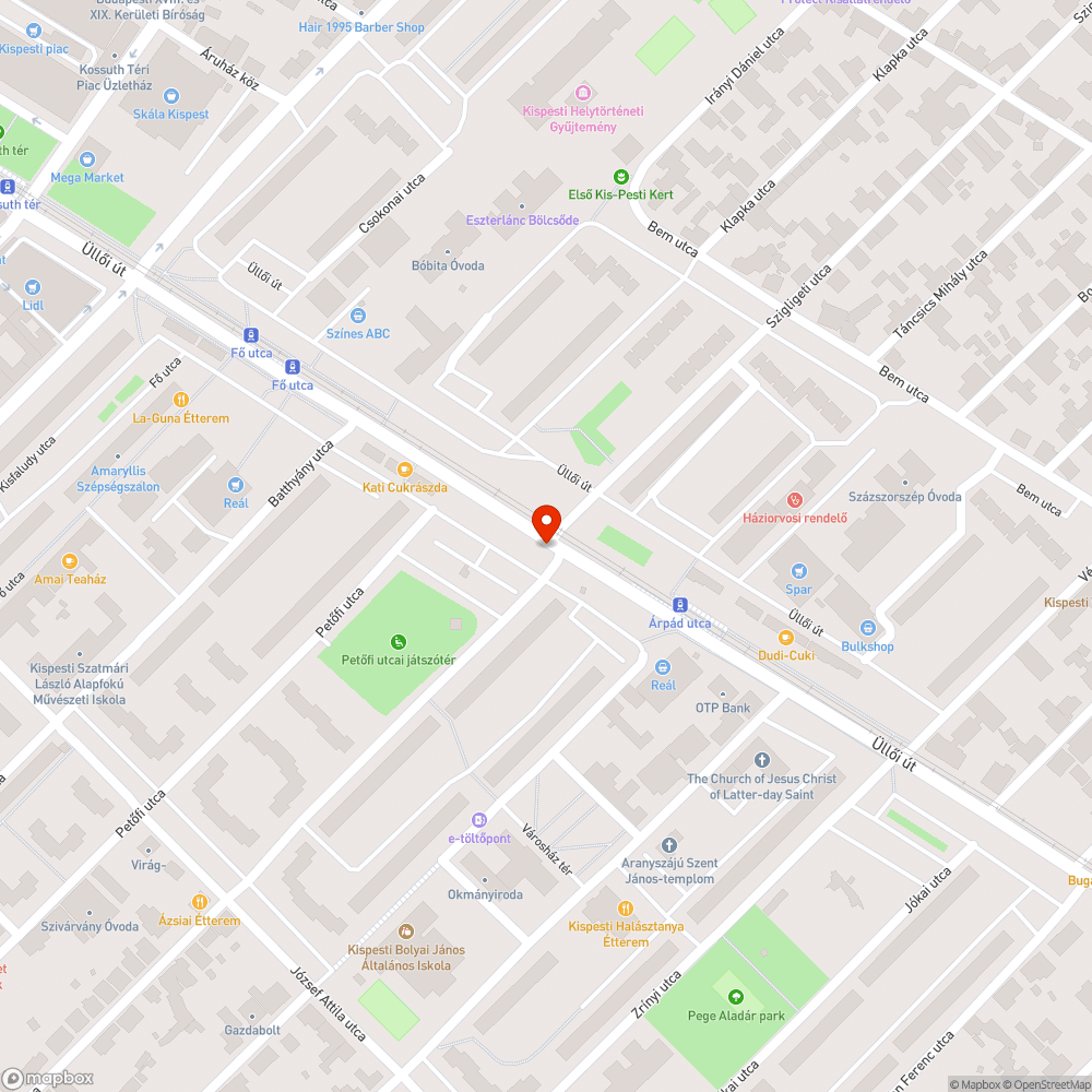 Nem megfelelően működő jelzőlámpa bejelentés helye