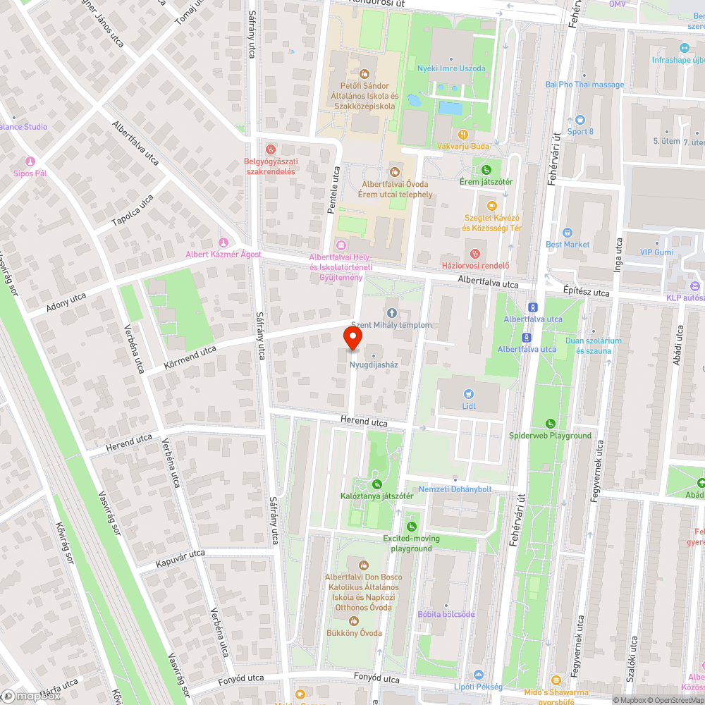 Repedezett járda bejelentés helye