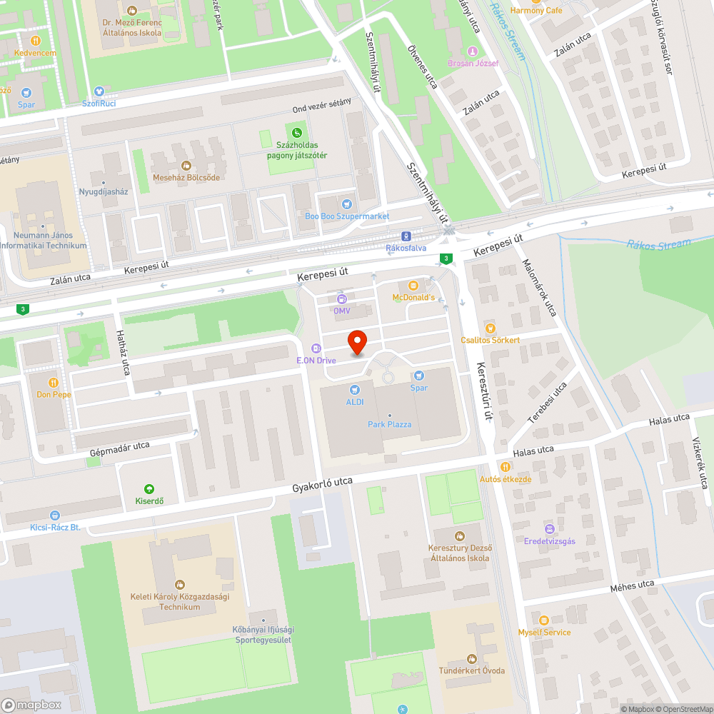 Elhagyott jármű bejelentés helye