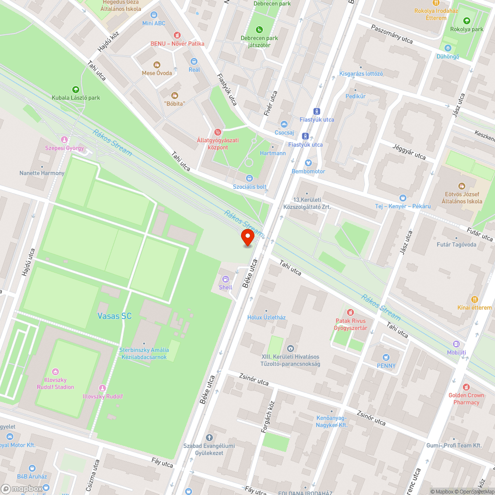 Kiszáradt fa bejelentés helye