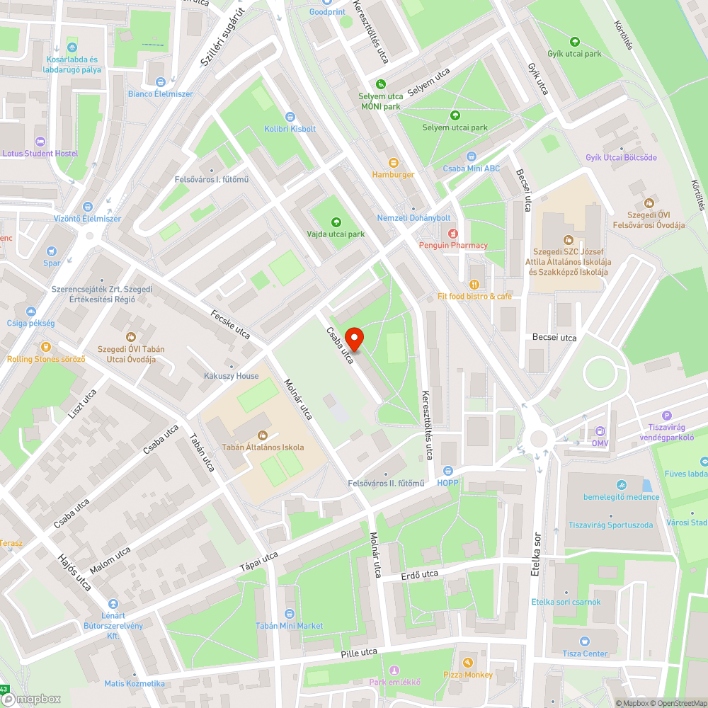 Elhagyott autó bejelentés helye