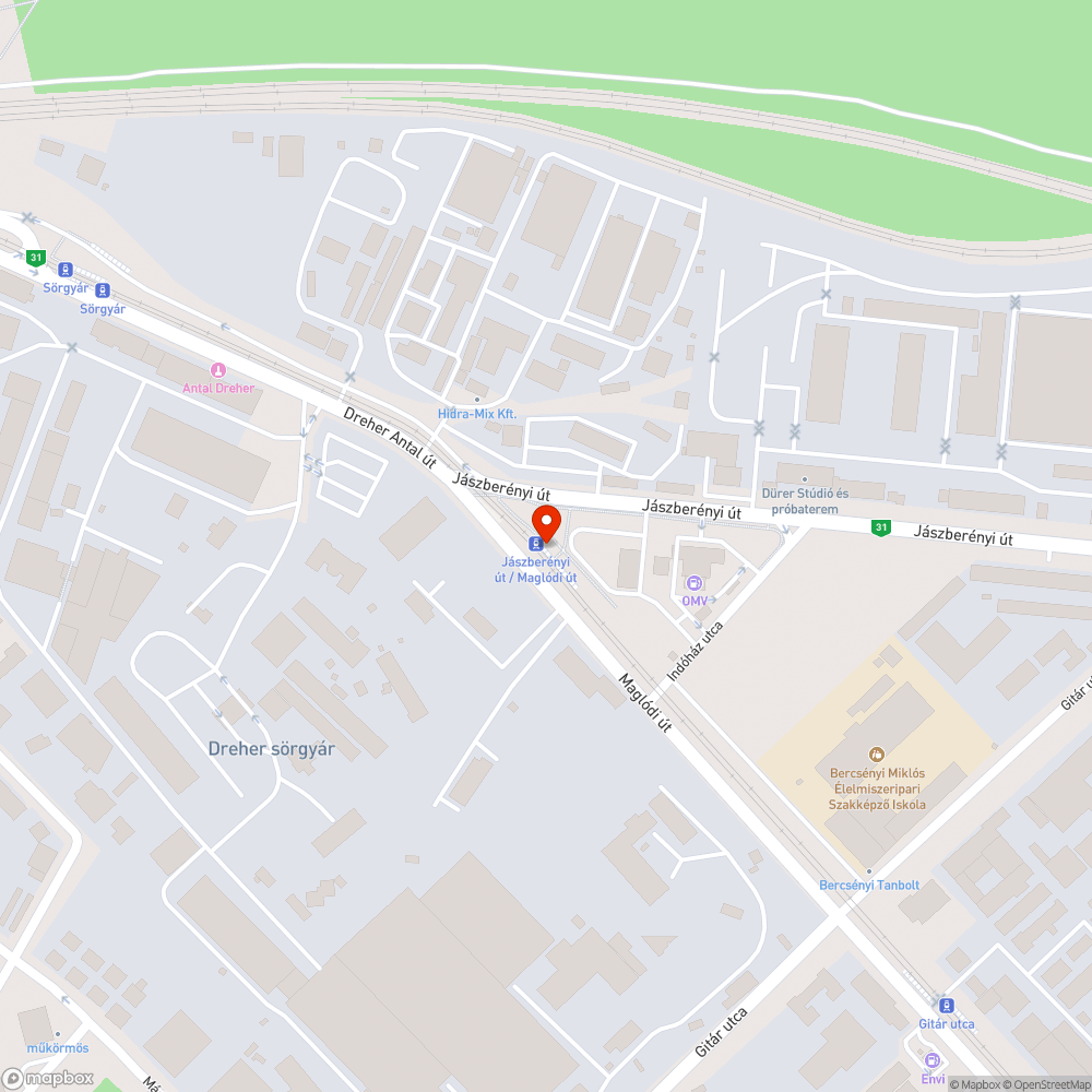 Rövid peron bejelentés helye