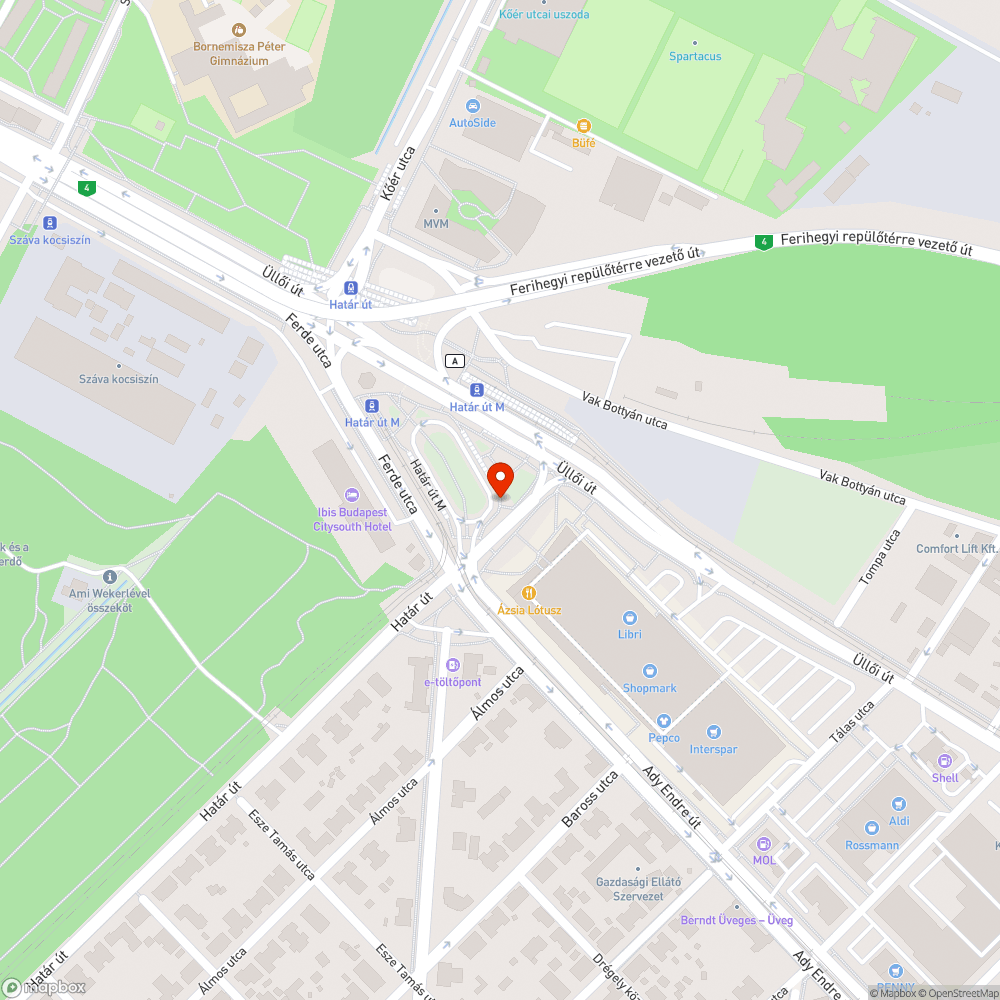 Határ úti csomópont terelés bejelentés helye