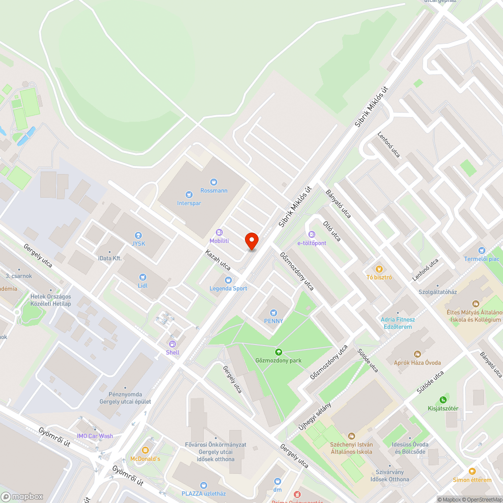 Útburkolaton kátyú tenger bejelentés helye