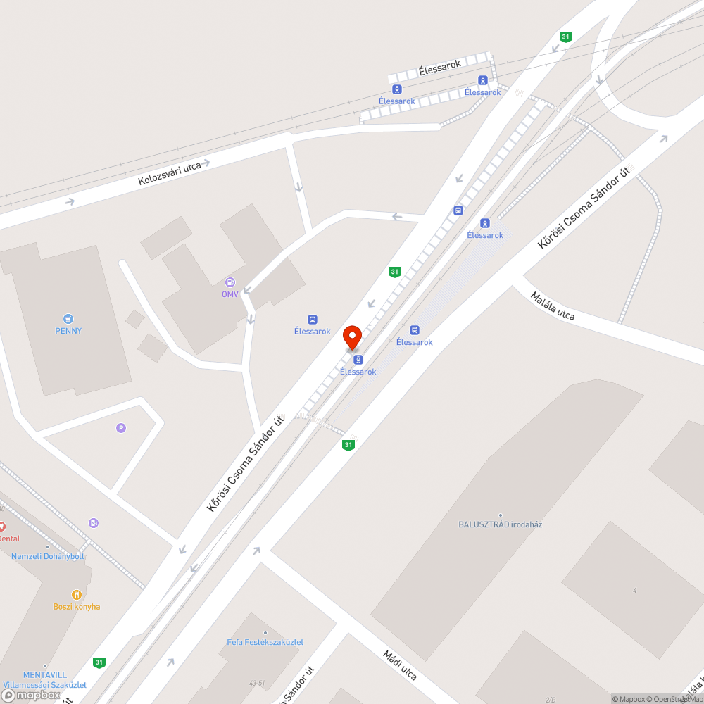 Egy balesetveszélyes aknafedél bejelentés helye