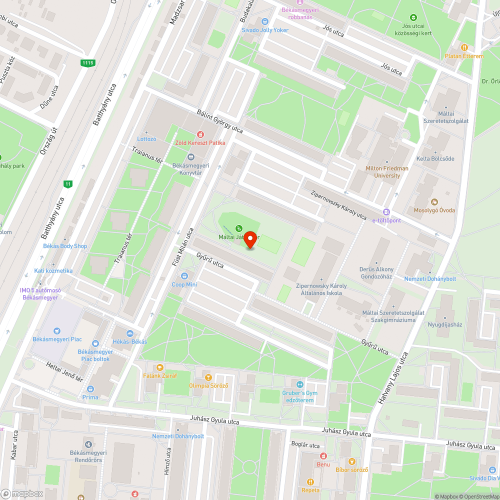 Szemét bejelentés helye