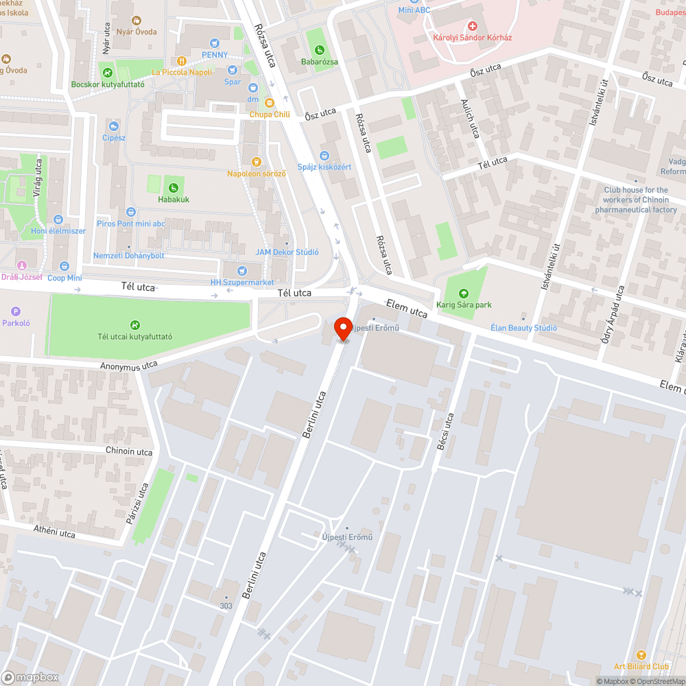 Sövény bejelentés helye