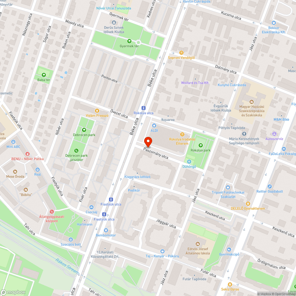 Kiszáradt fa bejelentés helye