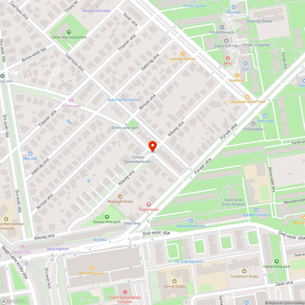 Parkolás bejelentés helye