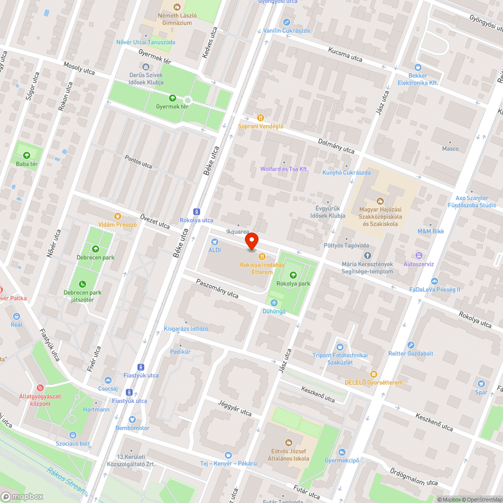 Kiszáradt fa bejelentés helye