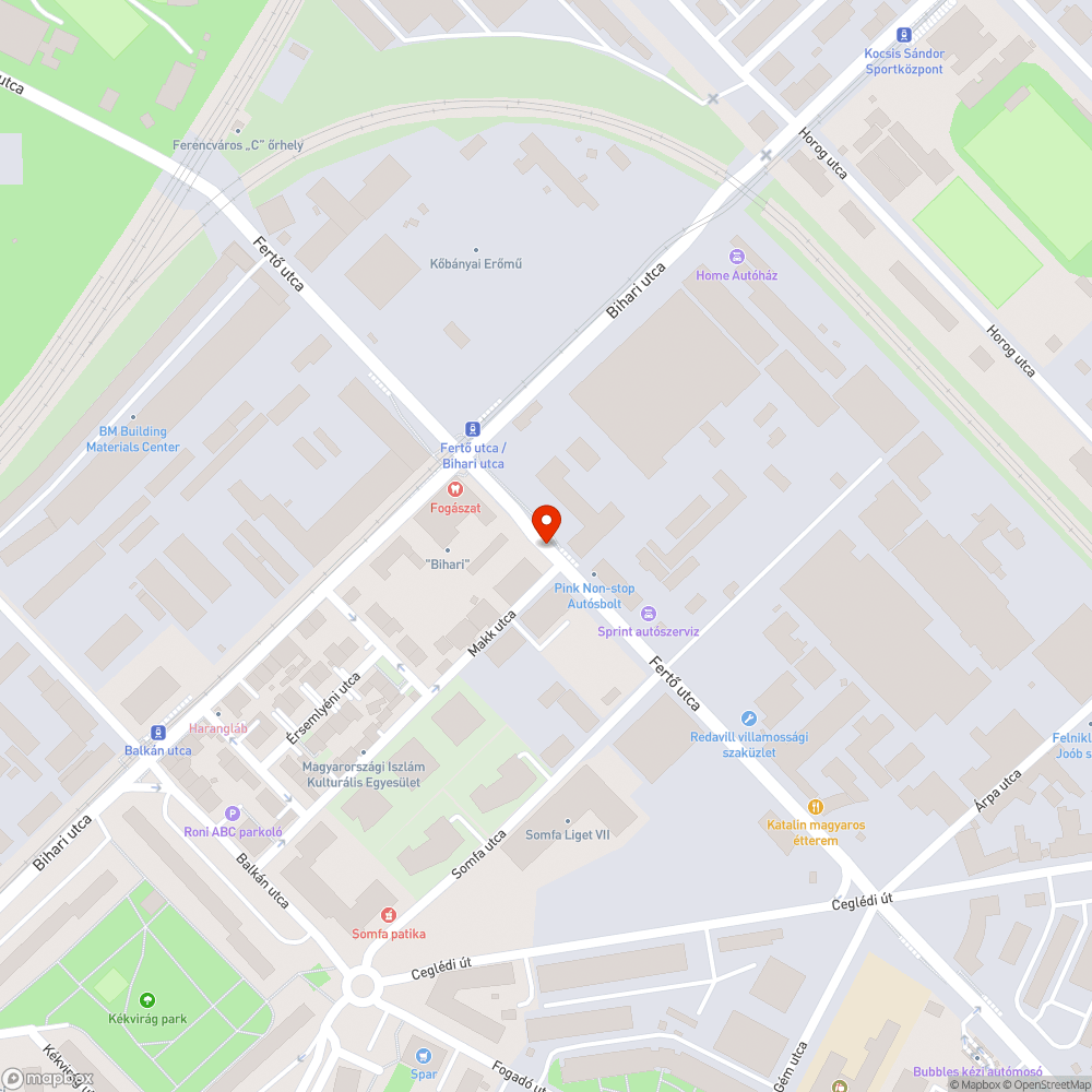 szeméthalom a Fertő utcában, a Makk utca sarkánál bejelentés helye