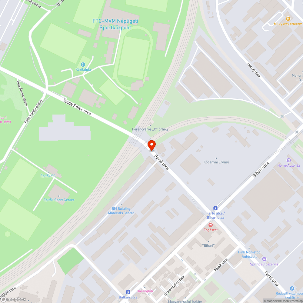 Hiányzó járda a Fertő utcában bejelentés helye