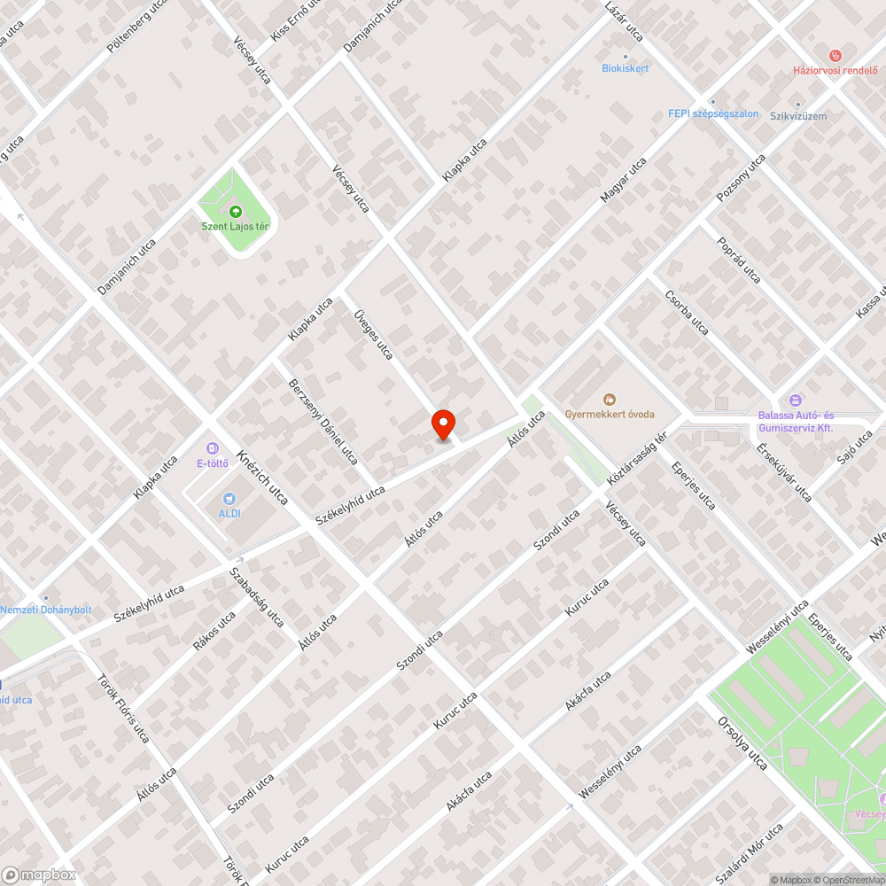 Sérült utcatábla bejelentés helye