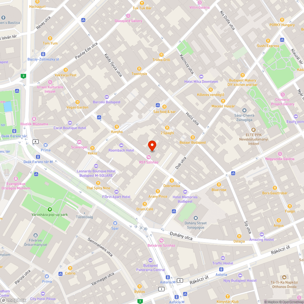 Balesetveszélyes járda- Rumbach Sebestyén utca bejelentés helye