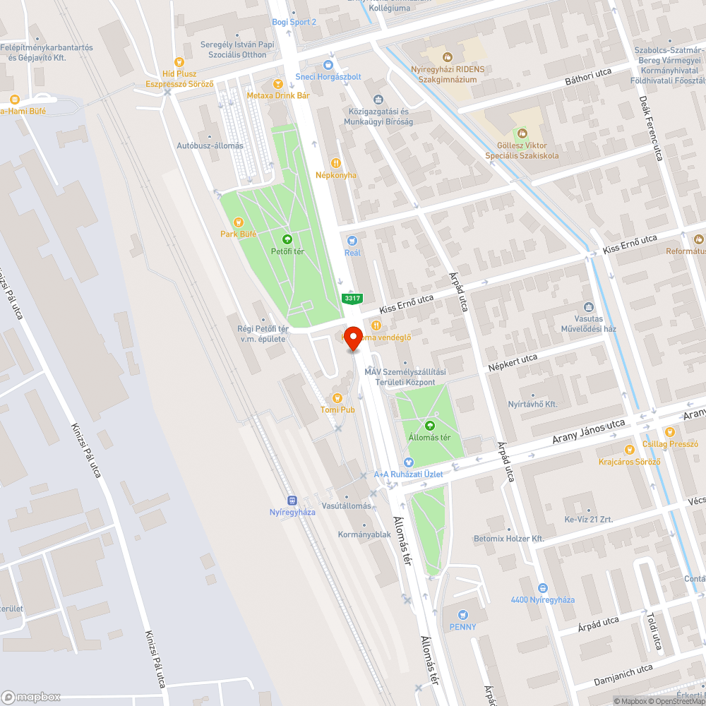 Szemetes és benőtt kerékpártároló bejelentés helye