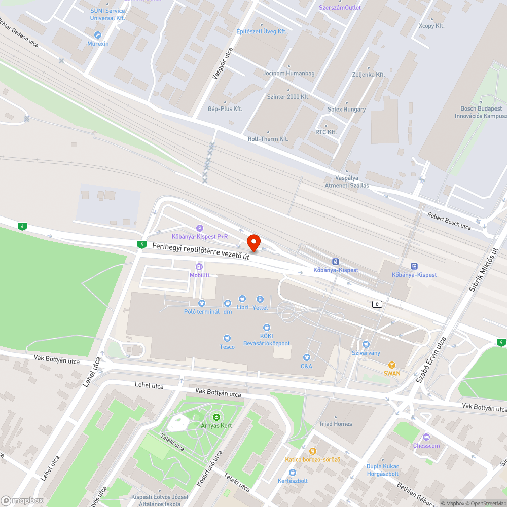 Gyomos és szemetes 4-és Főút bejelentés helye