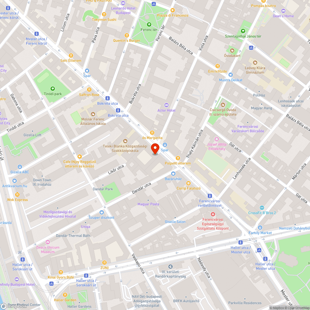 Fatönk a Mester utcában bejelentés helye