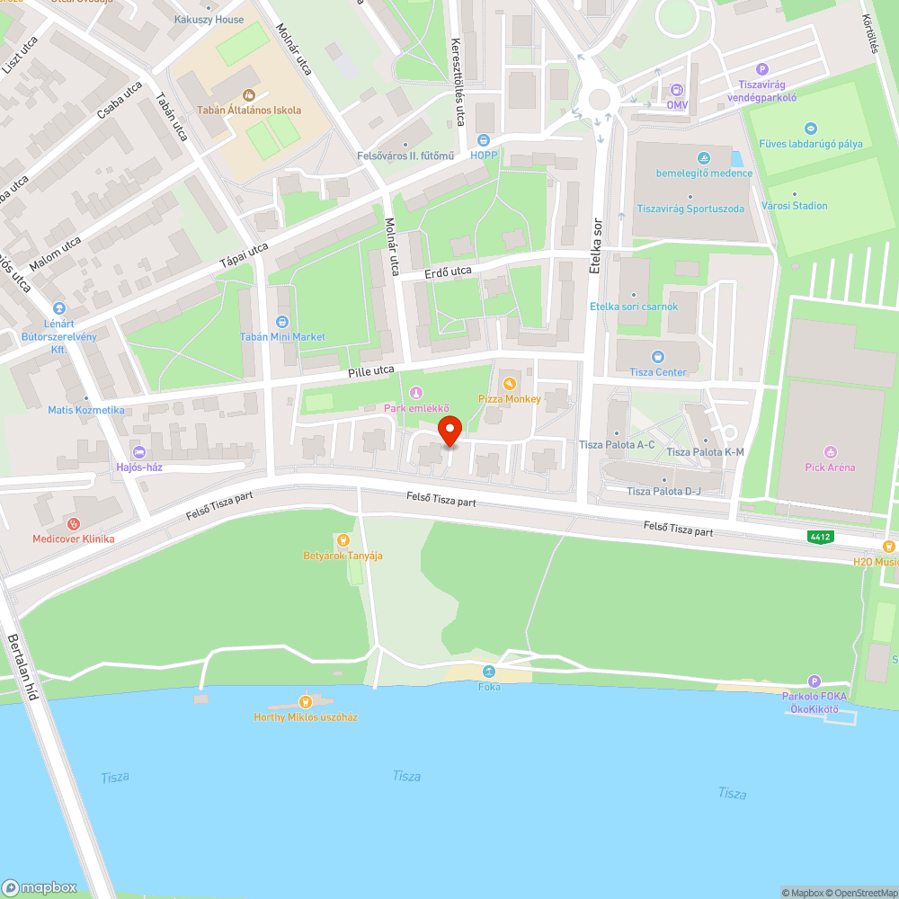 Elhagyott autó bejelentés helye